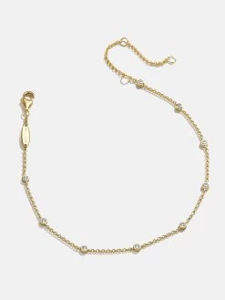 Yasmine 18K Gold Anklet - Clear/Gold -Baublebar 106218 G 02