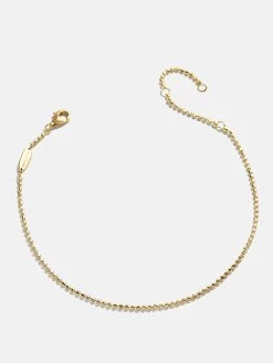 Stephanie 18K Gold Anklet - Gold -Baublebar 106219 G 02