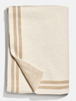 Your Name In Stripes Custom Blanket - Natural / Beige -Baublebar 106289 G 02