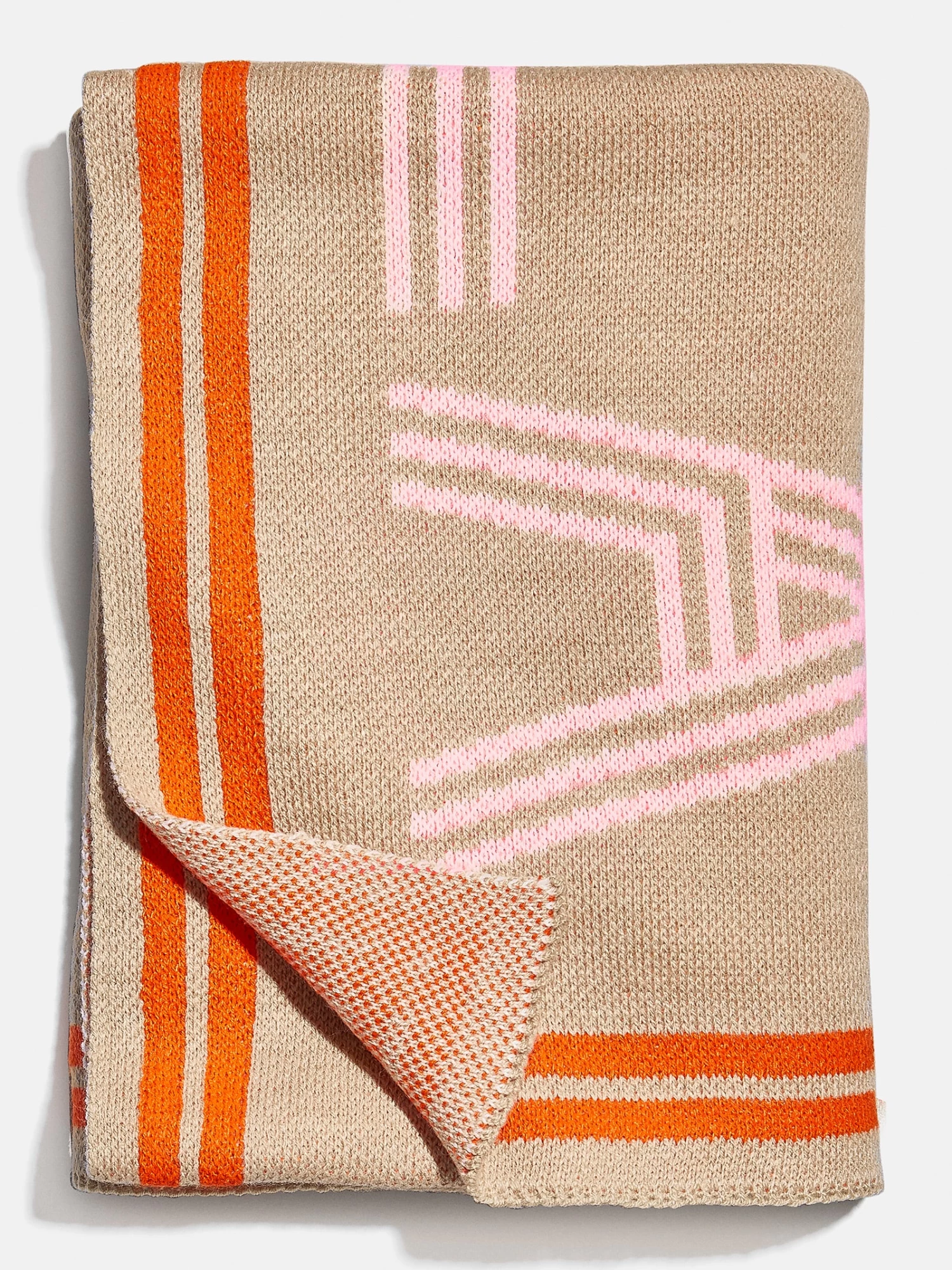 Your Name In Stripes Custom Blanket - Tan / Pink 6 Your Name In Stripes Custom Blanket - Tan / Pink - Image 4
