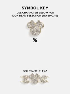 Minnie Mouse Disney Custom Slider Bracelet - Retro Pavé -Baublebar 106442 Symbol Key