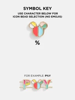 Mickey Mouse Disney Custom Slider Bracelet - Multi 15 Mickey Mouse Disney Custom Slider Bracelet - Multi -Baublebar 106444 Symbol Key