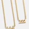 18K Gold Angel Number Custom Nameplate Necklace -Baublebar 107283 G 01