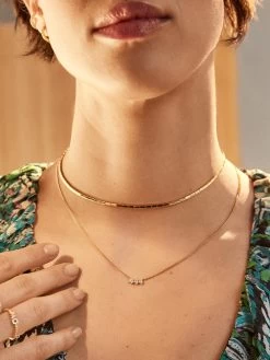 18K Gold Angel Number Custom Nameplate Necklace -Baublebar 107284 m