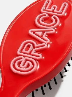 Fine Line Mini Custom Hair Brush - Fine Line Red -Baublebar 107698 G 03