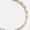 Kerri 18K Gold Tennis Bracelet - Clear/Gold