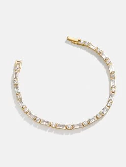 Kerri 18K Gold Tennis Bracelet - Clear/Gold -Baublebar 107899 G 02