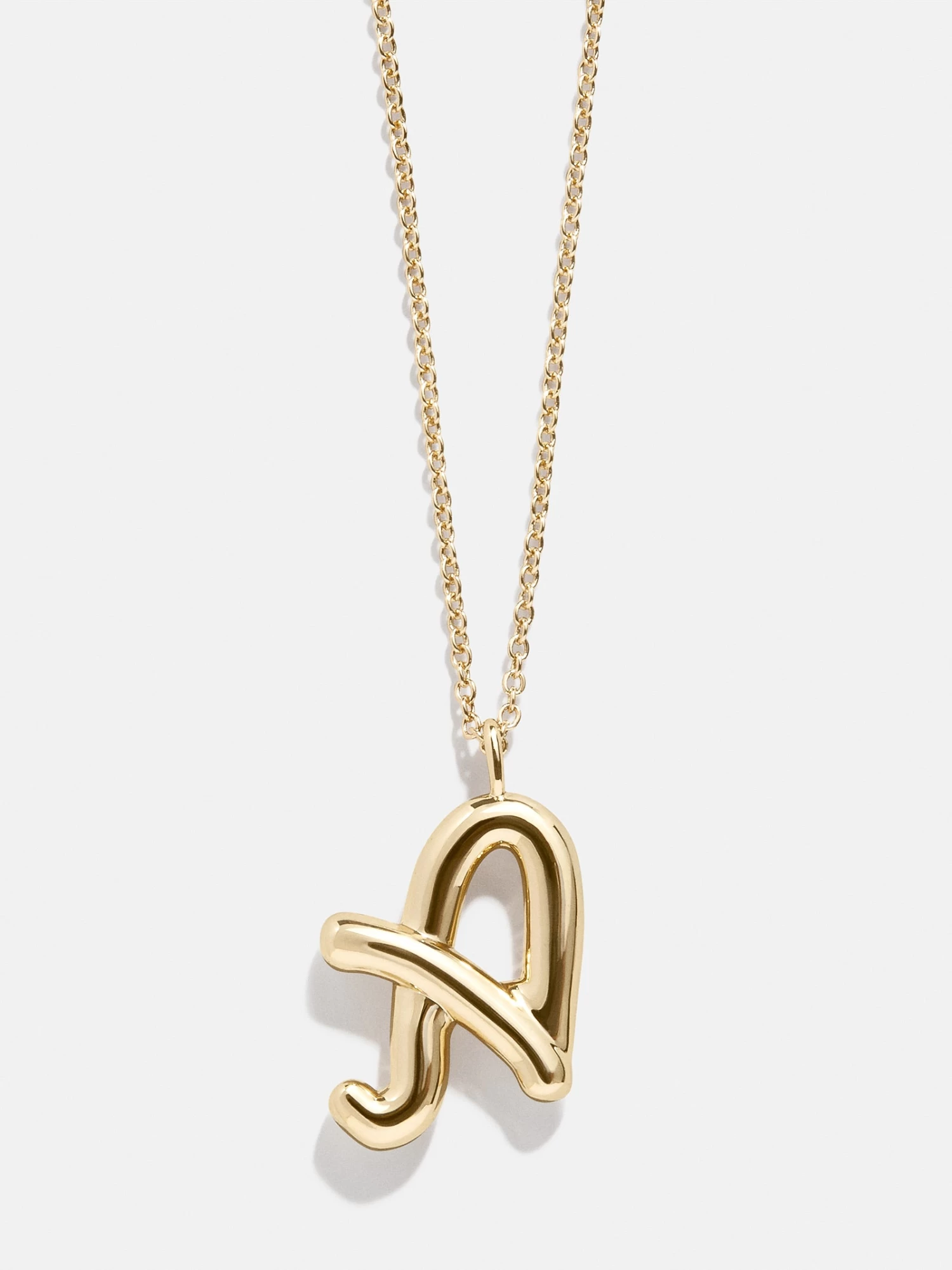 Bubble Script Initial Necklace - Gold 5 Bubble Script Initial Necklace - Gold - Image 3