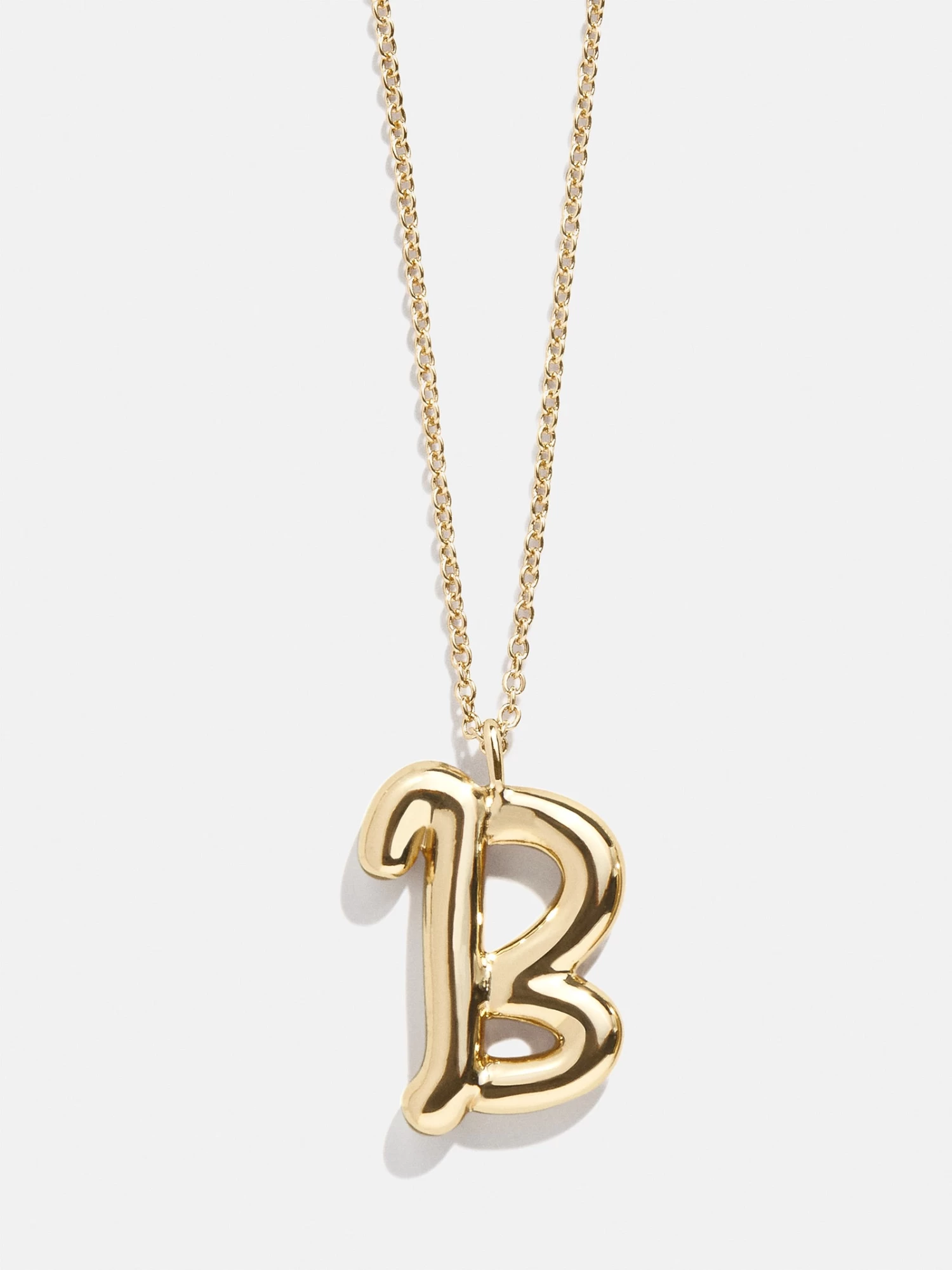 Bubble Script Initial Necklace - Gold 6 Bubble Script Initial Necklace - Gold - Image 4