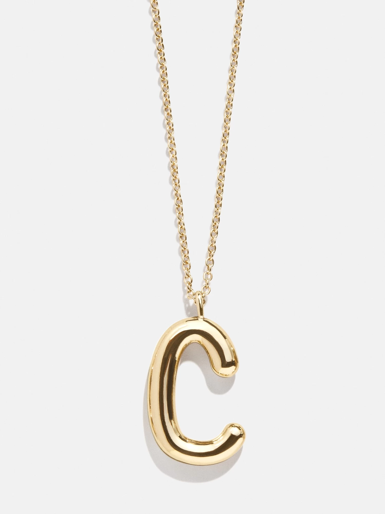 Bubble Script Initial Necklace - Gold 7 Bubble Script Initial Necklace - Gold - Image 5