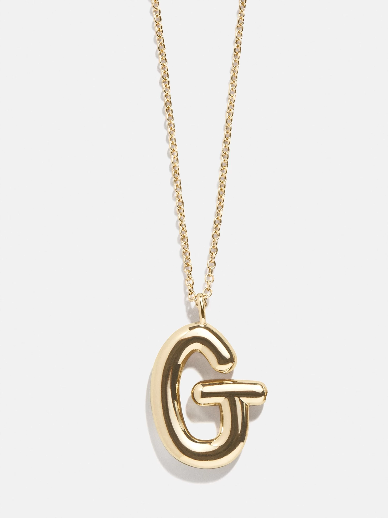 Bubble Script Initial Necklace - Gold 11 Bubble Script Initial Necklace - Gold - Image 9