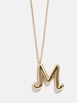 Bubble Script Initial Necklace - Gold 36 Bubble Script Initial Necklace - Gold -Baublebar 108455 G 02 M