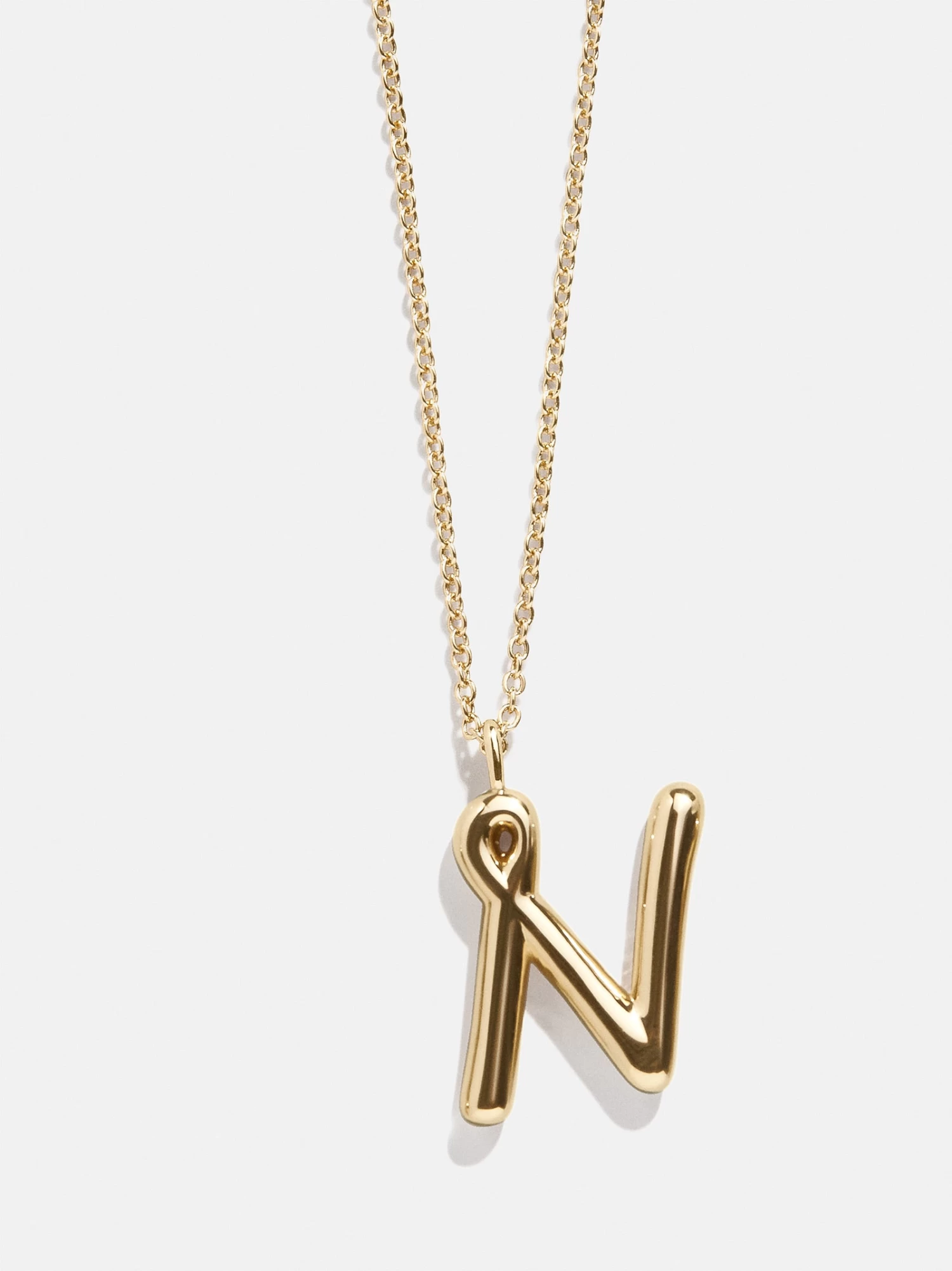 Bubble Script Initial Necklace - Gold 18 Bubble Script Initial Necklace - Gold - Image 16