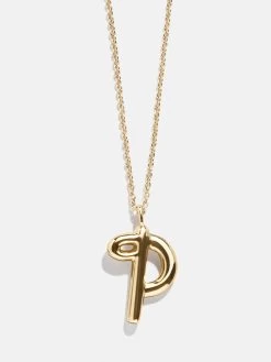 Bubble Script Initial Necklace - Gold 39 Bubble Script Initial Necklace - Gold -Baublebar 108455 G 02 P