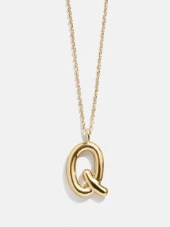 Bubble Script Initial Necklace - Gold 40 Bubble Script Initial Necklace - Gold -Baublebar 108455 G 02 Q