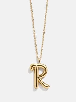 Bubble Script Initial Necklace - Gold 41 Bubble Script Initial Necklace - Gold -Baublebar 108455 G 02 R