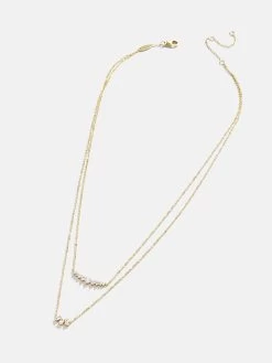 Danielle 18K Gold Layered Necklace - Gold 9 Danielle 18K Gold Layered Necklace - Gold -Baublebar 108709 G 02
