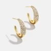 Gracie 18K Gold Earrings - Gold/Pavé