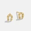 Evangeline 18K Gold Earrings - Horseshoe -Baublebar 108741 G 01