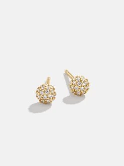 Dorothea 18K Gold Earrings - Gold/Pavé