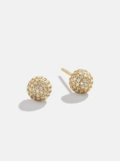 Dorothea 18K Gold Earrings - Gold/Pavé -Baublebar 108753 G 01