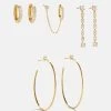 Leighton 18K Gold Earring Set - Gold/Pavé -Baublebar 108758 G 01