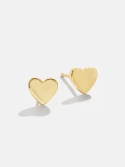 Whole Lotta Heart 18K Gold Kids' Earrings - Gold -Baublebar 108871 G 01