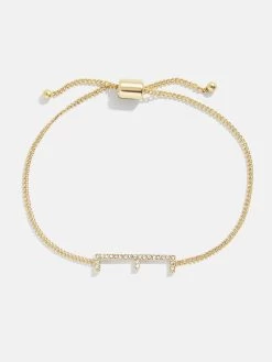 East West Initial Bracelet - Gold/Pavé 29 East West Initial Bracelet - Gold/Pavé -Baublebar 108875 G E