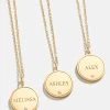 18K Gold Custom Engravable Disc Necklace - Engravable Disc
