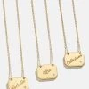 18K Gold Custom Engravable Tag Necklace - Engravable Dog Tag -Baublebar 108903 G 01
