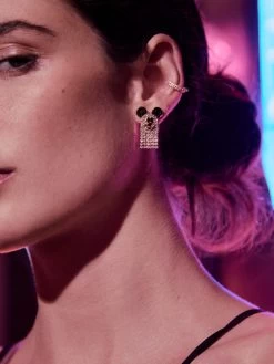 Mickey Mouse Disney Crystal Fringe Ghost Earrings - Pavé 8 Mickey Mouse Disney Crystal Fringe Ghost Earrings - Pavé -Baublebar 108917 m