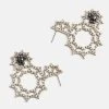 Mickey Mouse Disney Spiderweb Glow-In-The-Dark Hoop Earrings - Clear/Gold