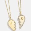 Heart 18K Gold Custom Best Friend Necklaces - Heart Best Friend Pendants