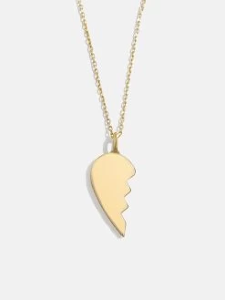 Heart 18K Gold Custom Best Friend Necklaces - Heart Best Friend Pendants -Baublebar 109135 G 03
