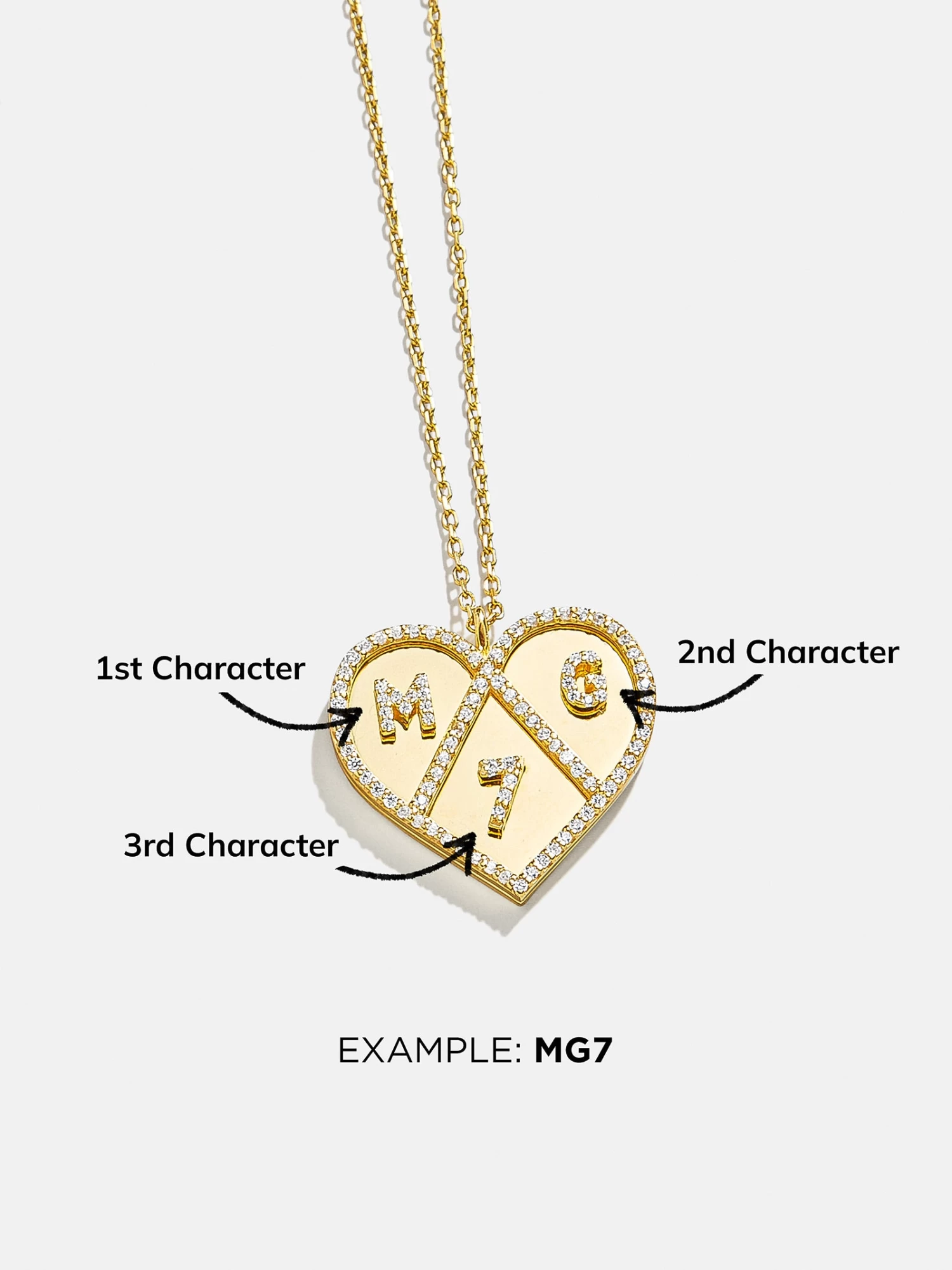 Heart 18K Gold Custom Medallion Necklace 6 Heart 18K Gold Custom Medallion Necklace - Image 4