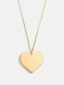 Heart 18K Gold Custom Medallion Necklace 20 Heart 18K Gold Custom Medallion Necklace -Baublebar 109143 G 03