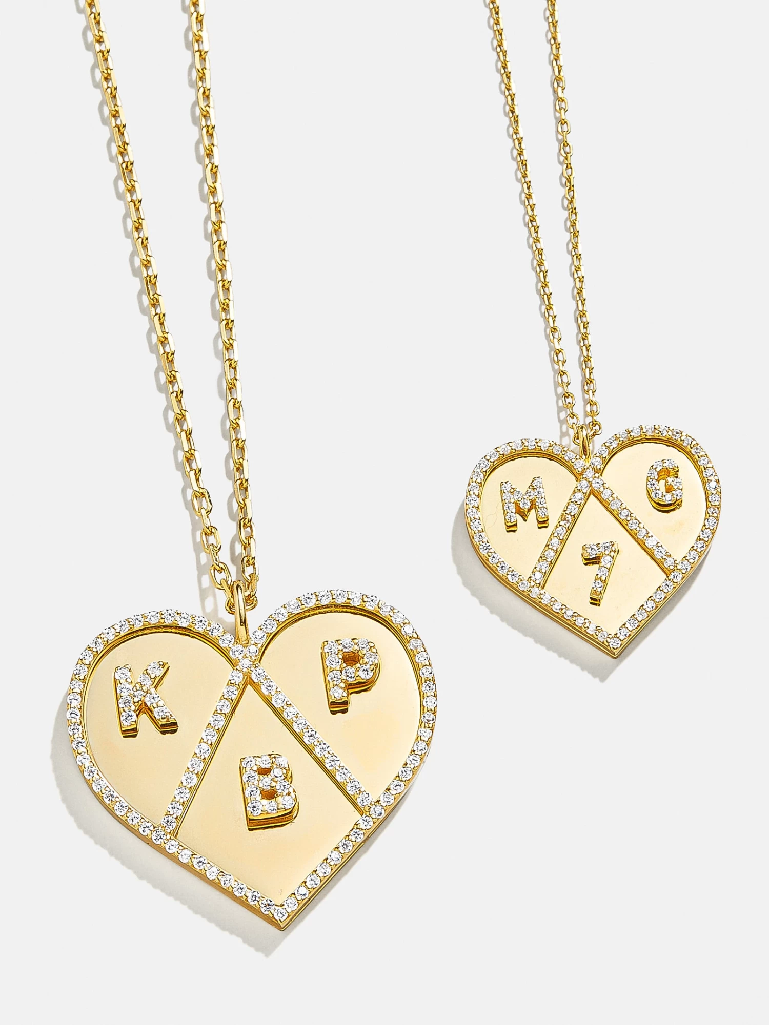 Heart 18K Gold Custom Medallion Necklace 3 Heart 18K Gold Custom Medallion Necklace