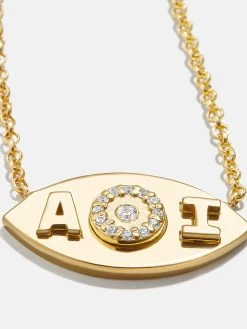 Evil Eye 18K Gold Custom Pendant Necklace - Gold -Baublebar 109145 G 02