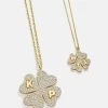 Clover 18K Gold Custom Pendant Necklace - Gold/Pavé