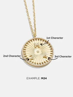 Compass 18K Gold Custom Medallion Necklace - Gold/Pavé -Baublebar 109153 G 01 Chart 82334229 96cc 4bf3 bac1 e5df735ce5f1