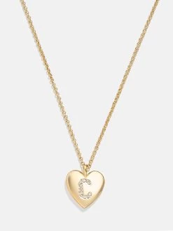 Little Love Kids' Initial Heart Necklace - Gold -Baublebar 110306 G C