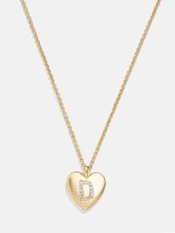 Little Love Kids' Initial Heart Necklace - Gold -Baublebar 110306 G D