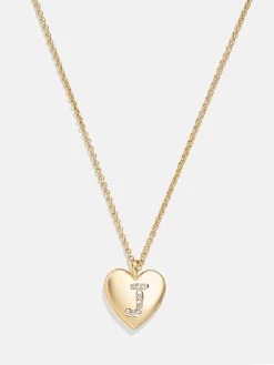 Little Love Kids' Initial Heart Necklace - Gold -Baublebar 110306 G J