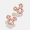 Mickey Mouse Disney Doughnut Stud Earrings - Pink