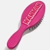Block Font Mini Custom Hair Brush - Block Font Magenta -Baublebar 110417 G 01