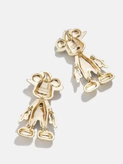 Mickey Mouse Disney Scarecrow Earrings - Beige 7 Mickey Mouse Disney Scarecrow Earrings - Beige -Baublebar 110679 G 02