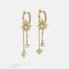 Galaxy Earrings - Clear/Gold 2 Galaxy Earrings - Clear/Gold -Baublebar 110779 G 01