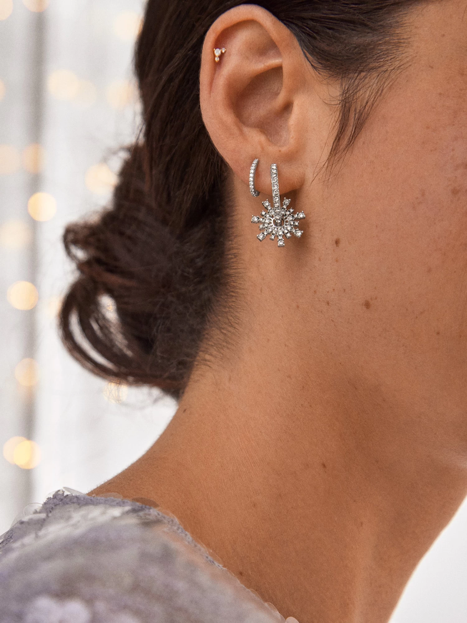 Lunette Earrings - Silver 4 Lunette Earrings - Silver - Image 2