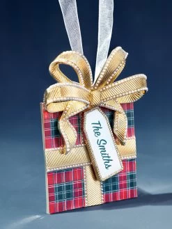 The Whole Package Custom Ornament - Red Print