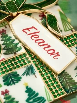 Pining For Presents Custom Ornament - Green Print 10 Pining For Presents Custom Ornament - Green Print -Baublebar 111033 G 04